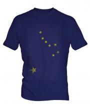 Alaska State Faded Flag Mens T-Shirt