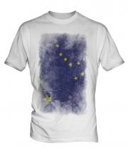 Alaska State Faded Flag Mens T-Shirt