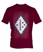 Arkansas State Faded Flag Mens T-Shirt