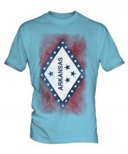 Arkansas State Faded Flag Mens T-Shirt