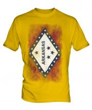 Arkansas State Faded Flag Mens T-Shirt