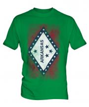 Arkansas State Faded Flag Mens T-Shirt