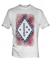 Arkansas State Faded Flag Mens T-Shirt