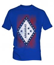 Arkansas State Faded Flag Mens T-Shirt
