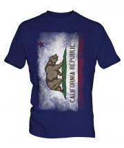 California State Faded Flag Mens T-Shirt