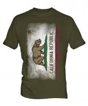 California State Faded Flag Mens T-Shirt