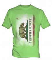 California State Faded Flag Mens T-Shirt