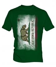 California State Faded Flag Mens T-Shirt