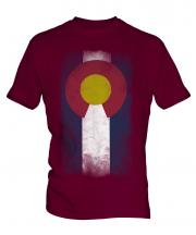Colorado State Faded Flag Mens T-Shirt