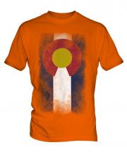 Colorado State Faded Flag Mens T-Shirt