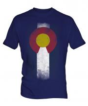 Colorado State Faded Flag Mens T-Shirt