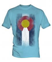Colorado State Faded Flag Mens T-Shirt