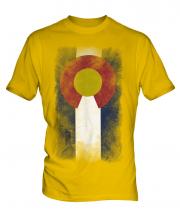Colorado State Faded Flag Mens T-Shirt