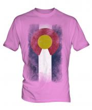 Colorado State Faded Flag Mens T-Shirt