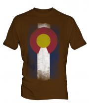Colorado State Faded Flag Mens T-Shirt