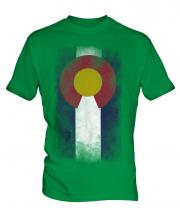 Colorado State Faded Flag Mens T-Shirt