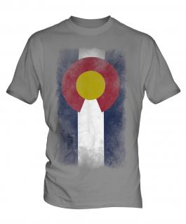 Colorado State Faded Flag Mens T-Shirt
