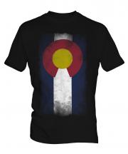 Colorado State Faded Flag Mens T-Shirt