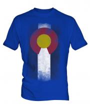 Colorado State Faded Flag Mens T-Shirt