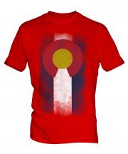 Colorado State Faded Flag Mens T-Shirt