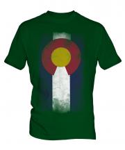 Colorado State Faded Flag Mens T-Shirt