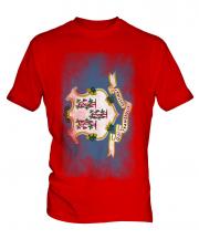 Connecticut State Faded Flag Mens T-Shirt
