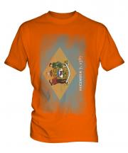 Delaware State Faded Flag Mens T-Shirt