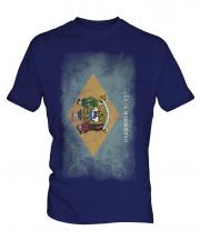 Delaware State Faded Flag Mens T-Shirt