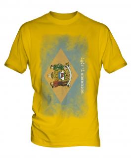 Delaware State Faded Flag Mens T-Shirt