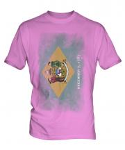 Delaware State Faded Flag Mens T-Shirt