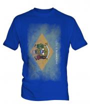 Delaware State Faded Flag Mens T-Shirt