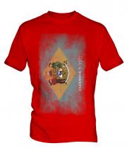 Delaware State Faded Flag Mens T-Shirt