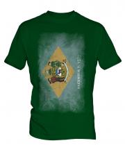 Delaware State Faded Flag Mens T-Shirt