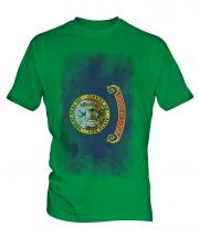 Idaho State Faded Flag Mens T-Shirt