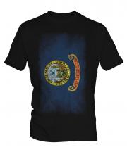 Idaho State Faded Flag Mens T-Shirt