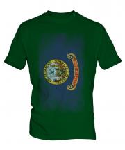Idaho State Faded Flag Mens T-Shirt
