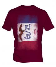 Iowa State Faded Flag Mens T-Shirt