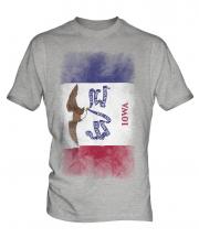 Iowa State Faded Flag Mens T-Shirt