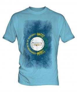 Kentucky State Faded Flag Mens T-Shirt