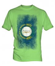 Kentucky State Faded Flag Mens T-Shirt
