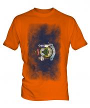 Maine State Faded Flag Mens T-Shirt