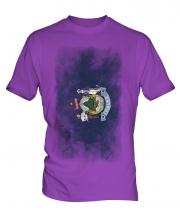 Maine State Faded Flag Mens T-Shirt