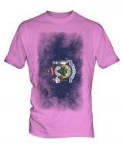 Maine State Faded Flag Mens T-Shirt