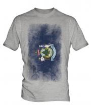 Maine State Faded Flag Mens T-Shirt