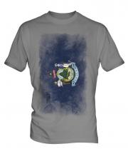 Maine State Faded Flag Mens T-Shirt
