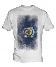 Maine State Faded Flag Mens T-Shirt