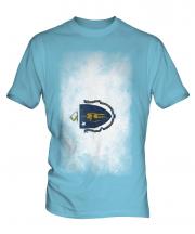 Massachusetts State Faded Flag Mens T-Shirt