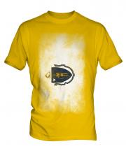 Massachusetts State Faded Flag Mens T-Shirt