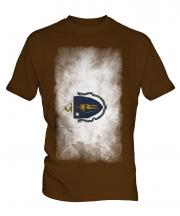 Massachusetts State Faded Flag Mens T-Shirt