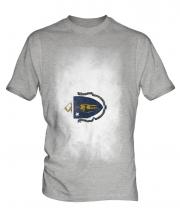 Massachusetts State Faded Flag Mens T-Shirt